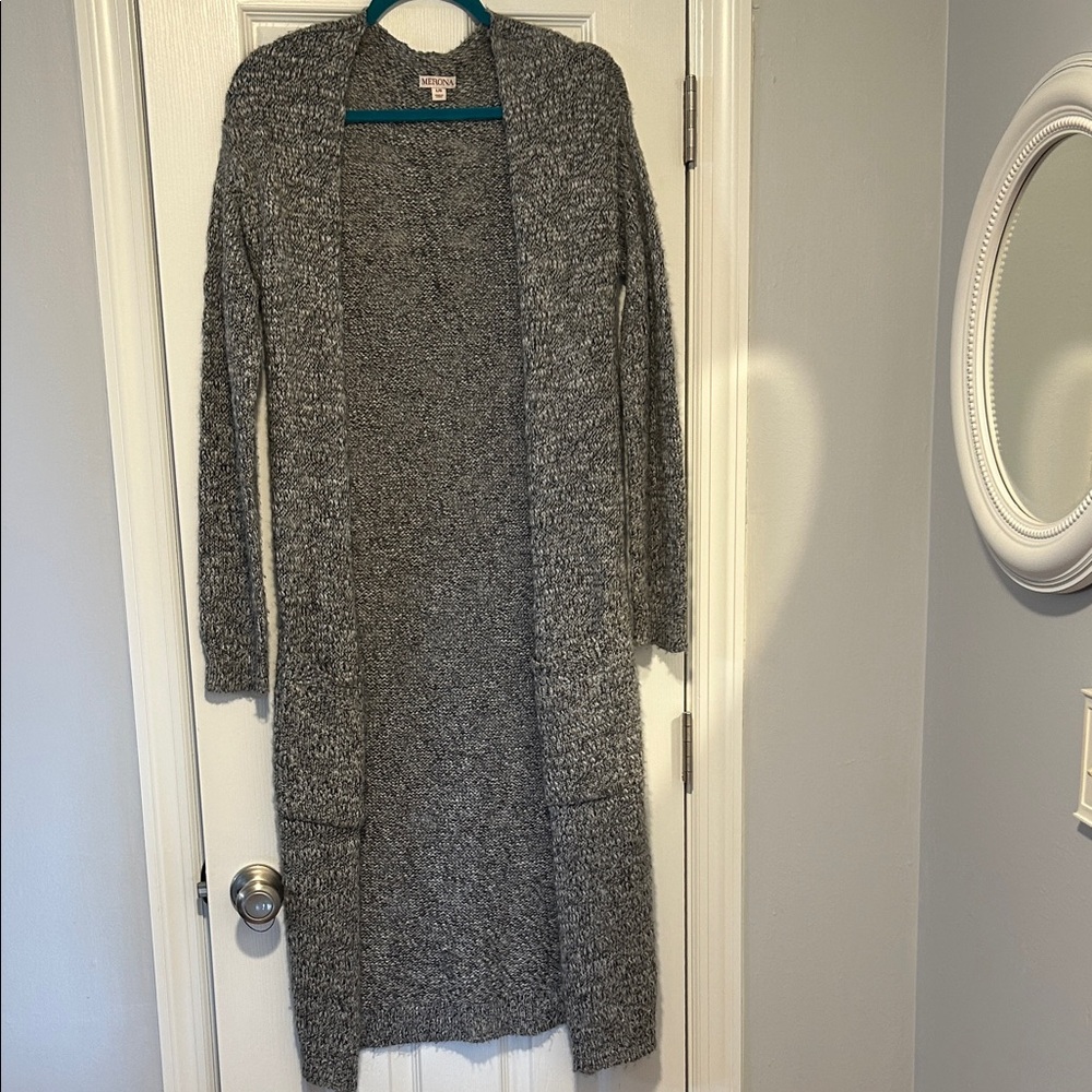 Merona Gray Long Cardigan Sweater